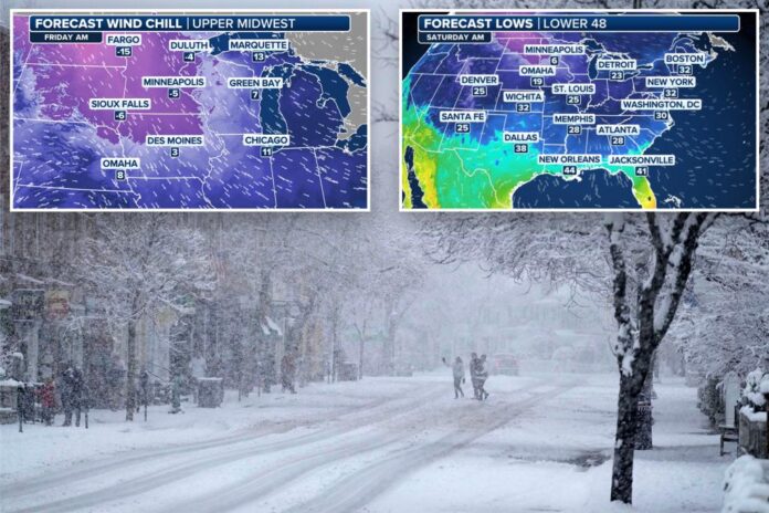 'Dangerously cold' arctic outbreak impacts millions as wind chills to drop well below zero