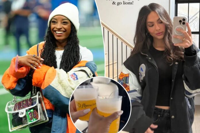 Simone Biles, Christen Harper support NFL husbands on Thanksgiving