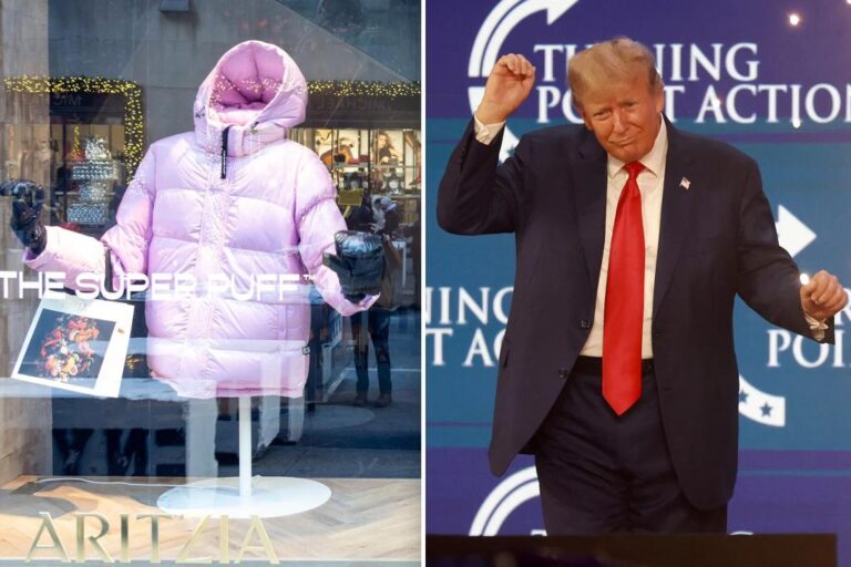 Automated window displays at NYC Aritzia stores appear to do ‘Trump dance’