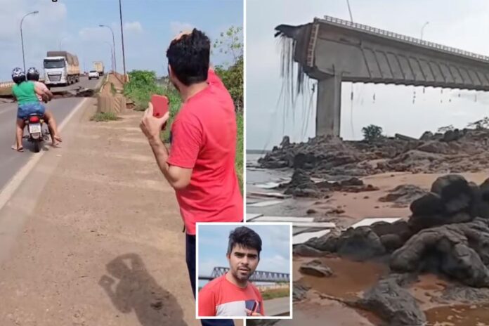 Brazilian pol captures deadly bridge collapsed as he filmed warning about it