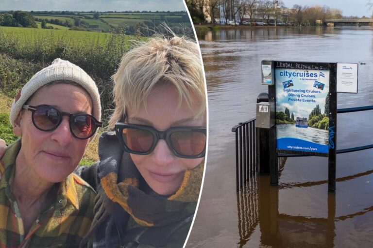 Ellen DeGeneres addresses rumors her UK home flooded in anniversary post for wife Portia de Rossi