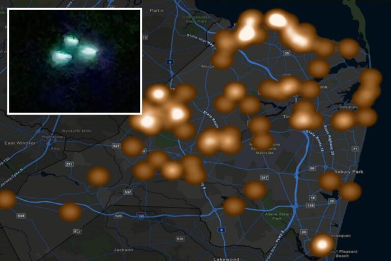 Heatmap shows Monmouth County covered with NJ drone sightings