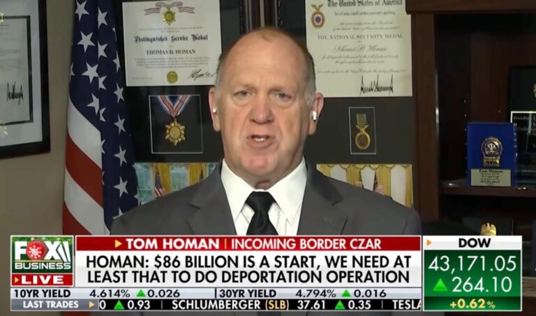 Incoming border czar Tom Homan says Trump admin will need $86 billion to 'start' mass deportations