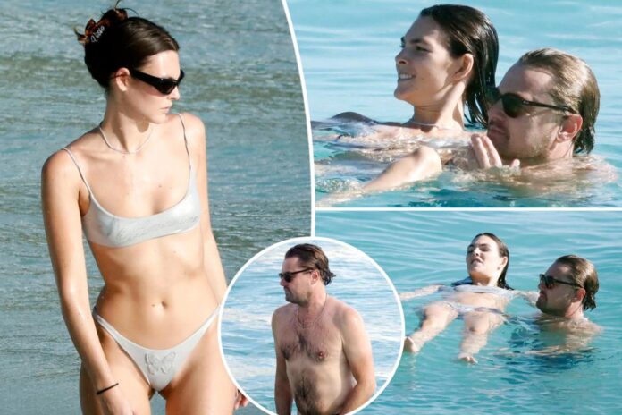 Leonardo DiCaprio, bikini-clad GF Vittoria Ceretti hit beach