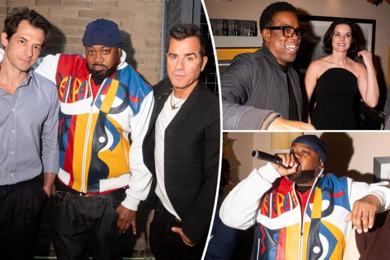 Mark Ronson, Justin Theroux throw starry holiday party