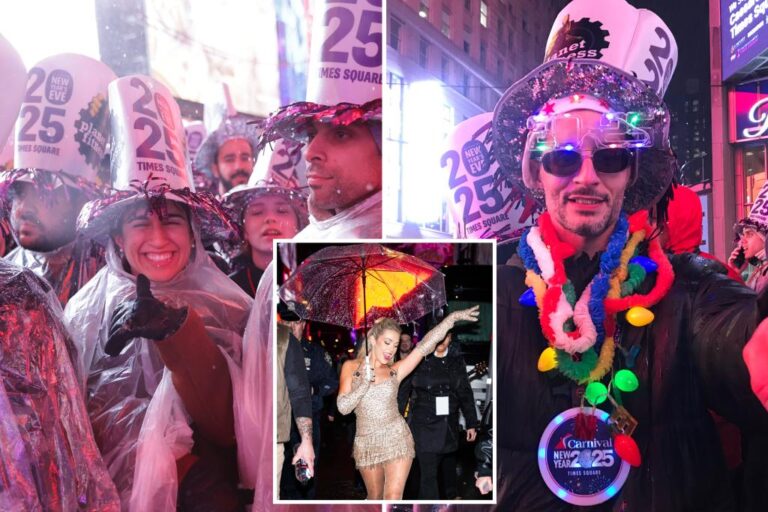 NYC New Years Eve revelers unfazed by rain to welcome 2025 in Times Square